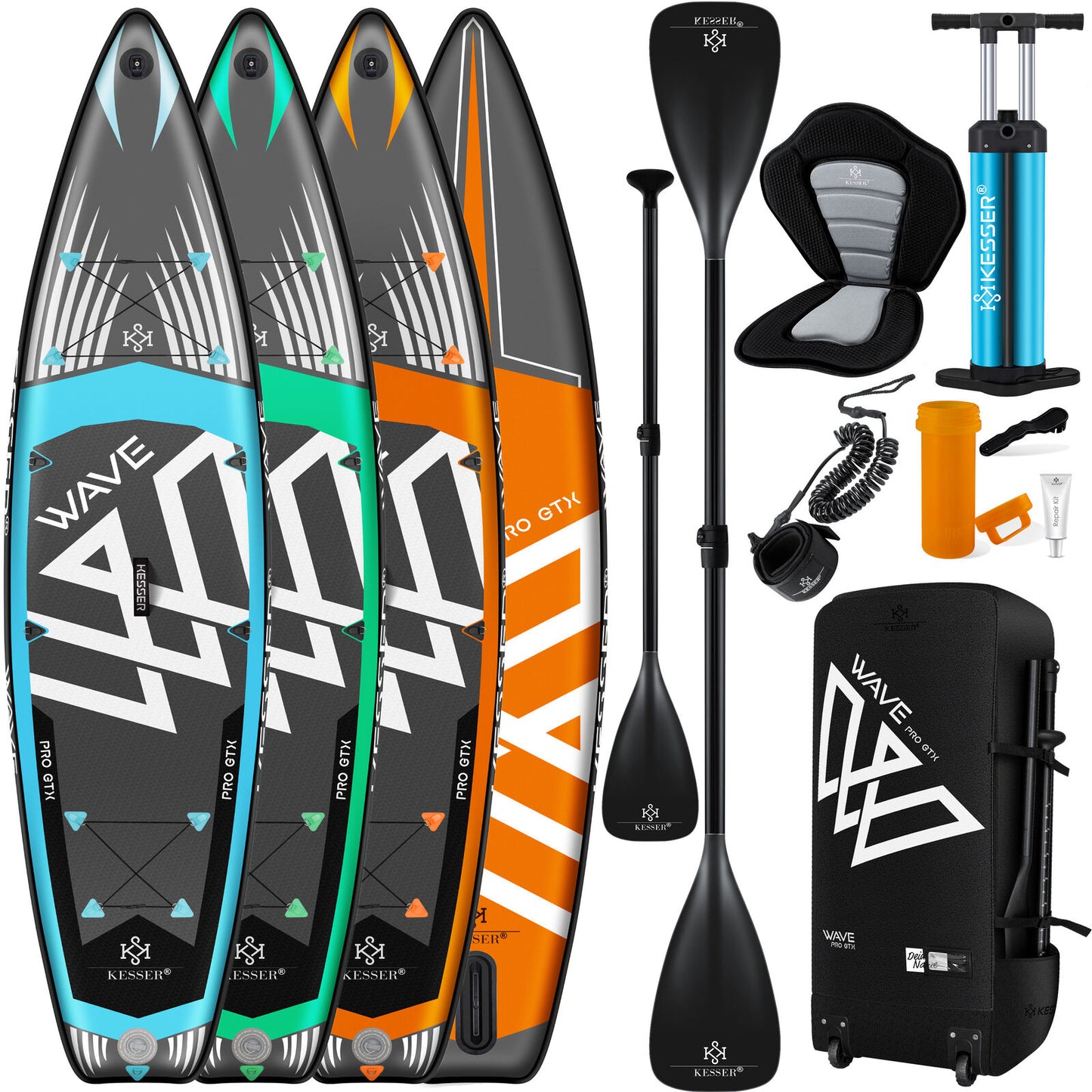 KESSER® SUP Board Set GTX Mit Sitz Stand up Paddle Aufblasbar Surfboard Paddling