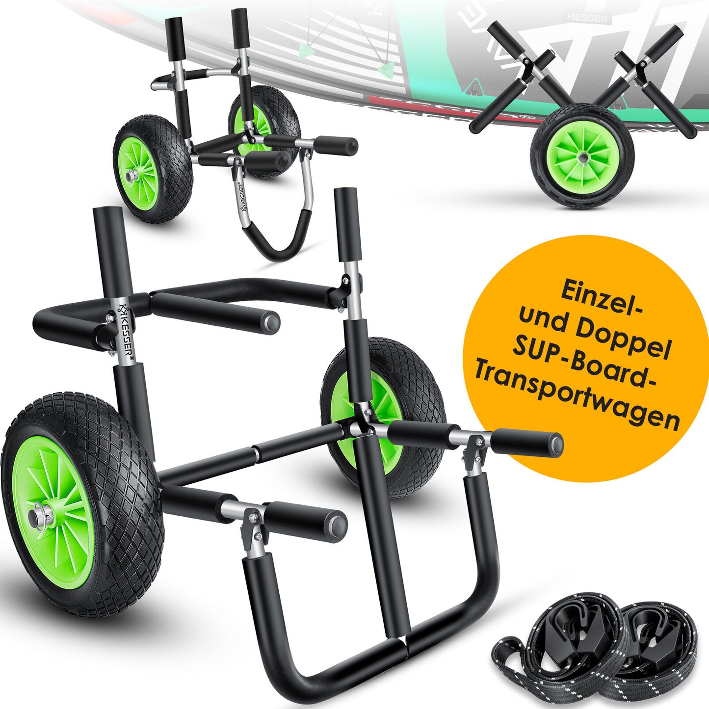 KESSER® SUP Transportwagen Stand up Paddle Board Surfboard Wagen Kajakwagen