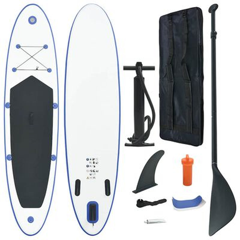 Aufblasbares Stand up Paddle Board Set Schwarz Und Weiß
