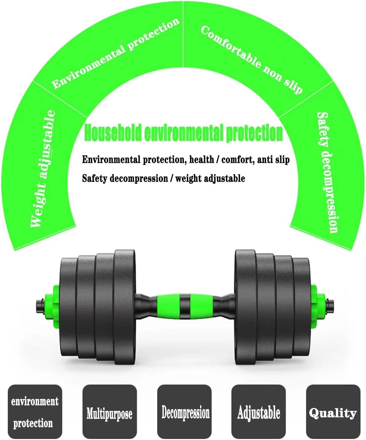BCBIG Hanteln Set, Kurzhanteln Verstellbar,2Er Kunststoff Hantelset,Kurz Lang Dumbbell,Einstellbar Hantelstangen Kurzhantelset,W