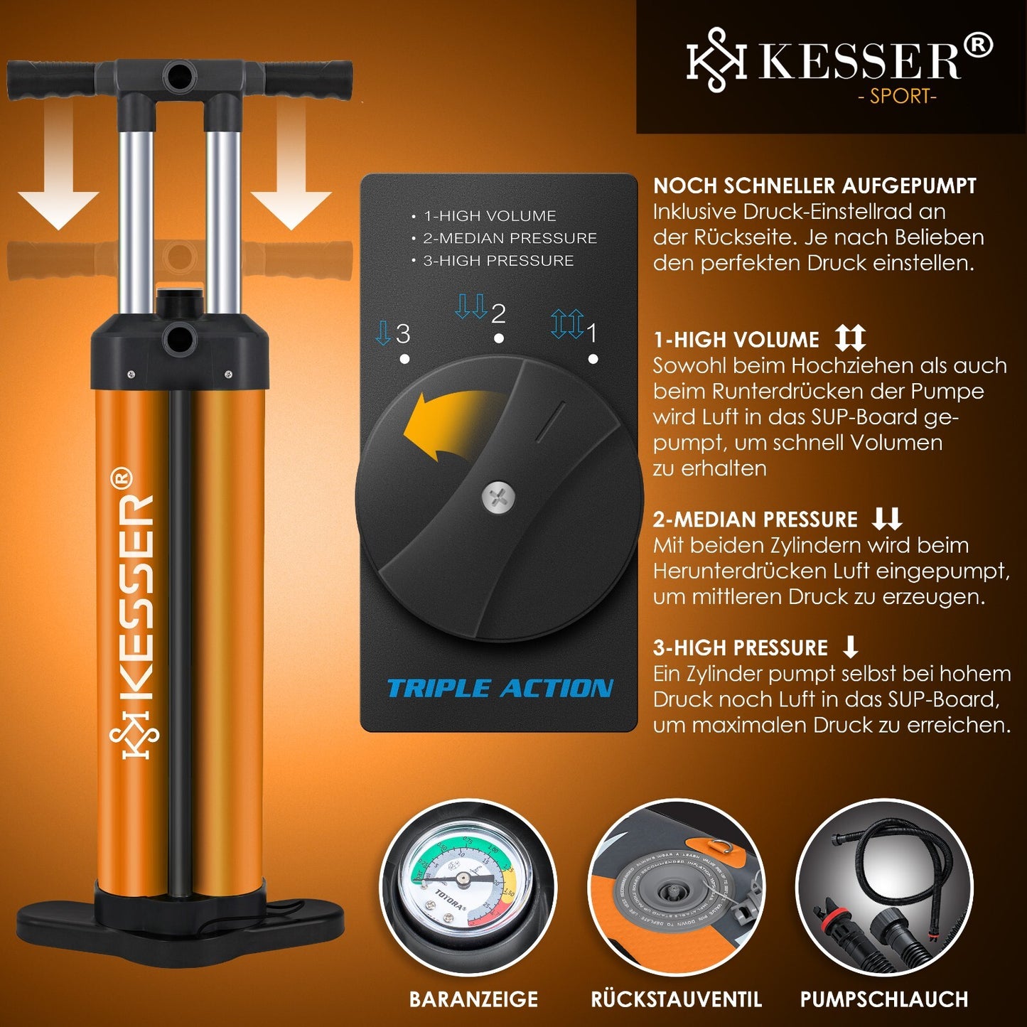 KESSER® SUP Board Set GTX Mit Sitz Stand up Paddle Aufblasbar Surfboard Paddling