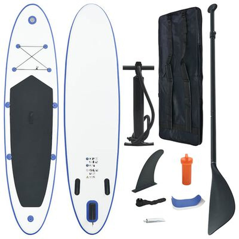 Aufblasbares Stand up Paddle Board Set Schwarz Und Weiß