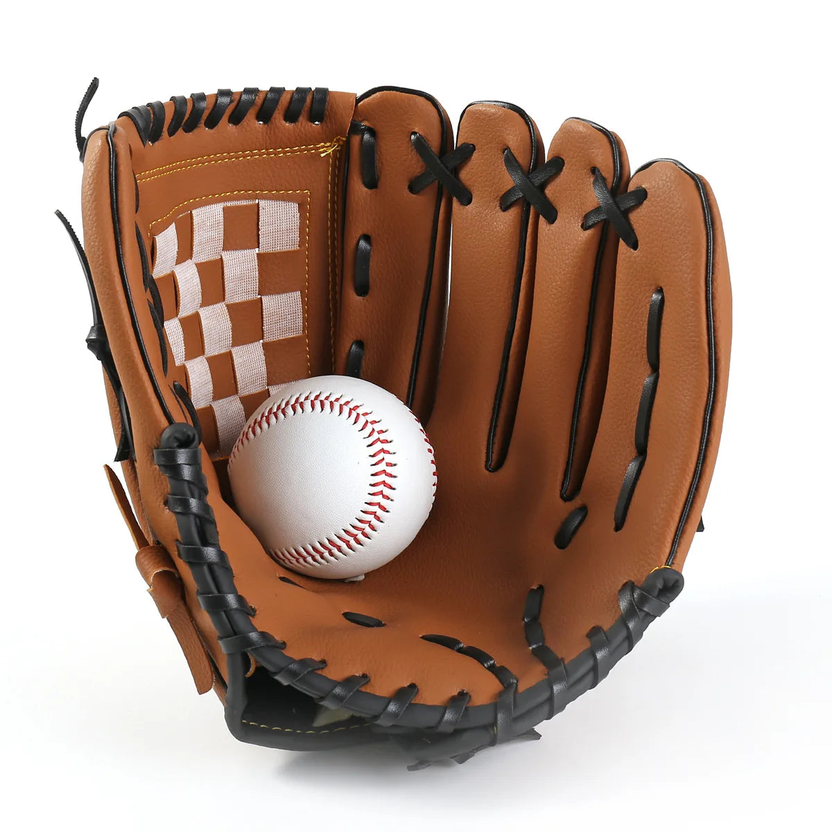 Outdoor Sport Baseball Glove Softball Practice Equipment Size 9.5/10.5/11.5/12.5 Left Hand for Kids/Adults Man Woman Training