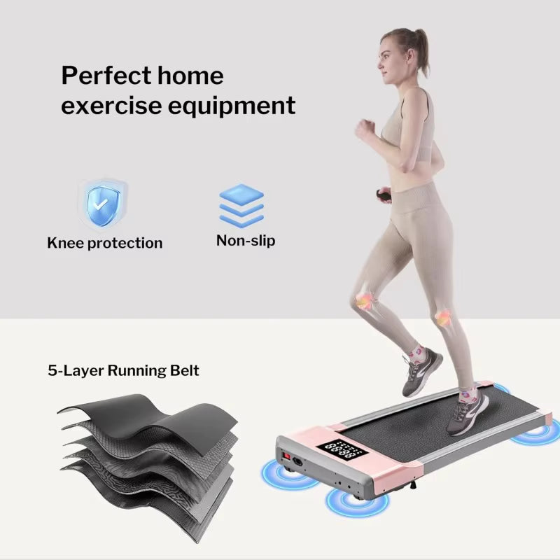 3 in 1 2.5 HP Walking Pad Treadmills 300Lb, under Desk Treadmill Pad for Home/Office/Exercise