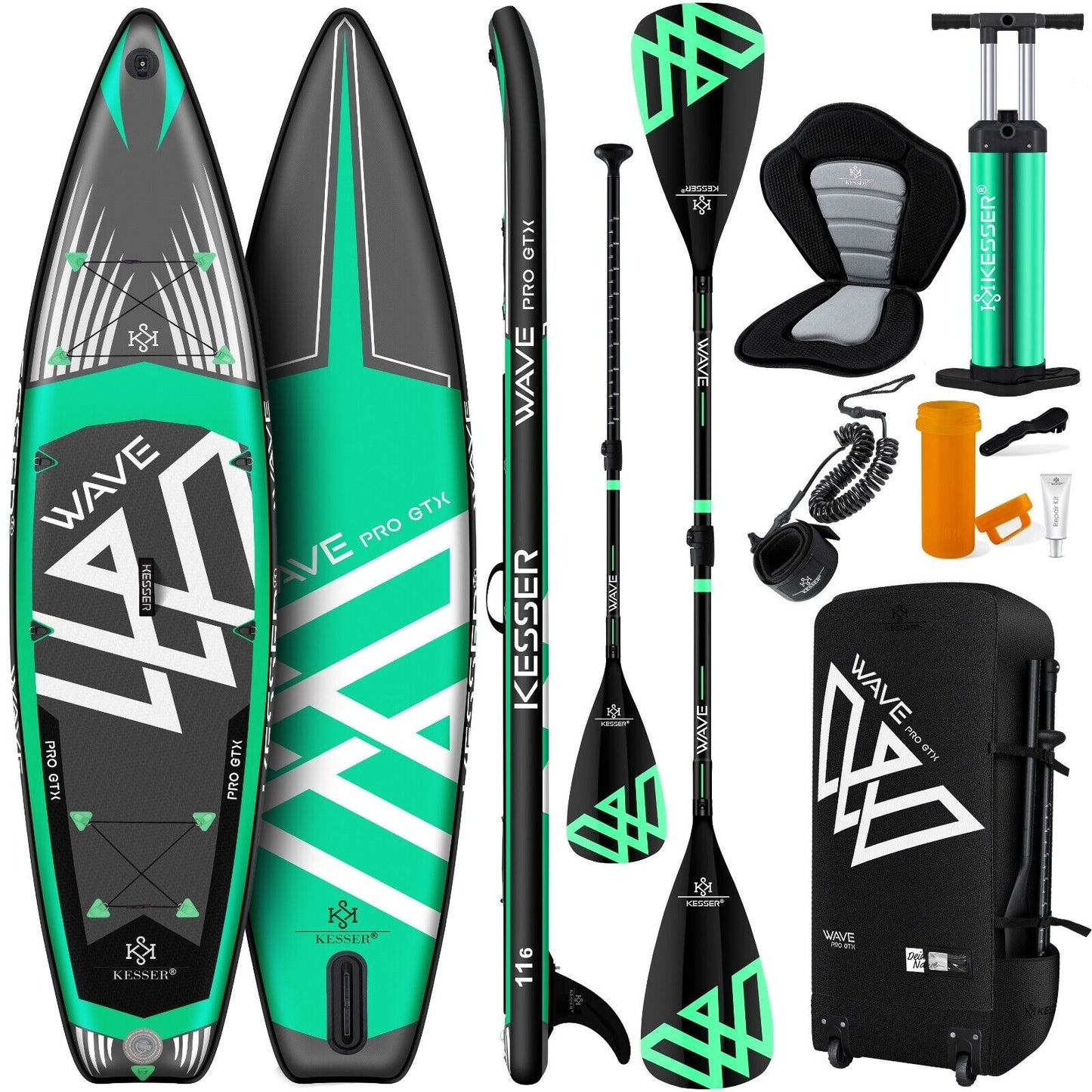 KESSER® SUP Board Set GTX Mit Sitz Stand up Paddle Aufblasbar Surfboard Paddling