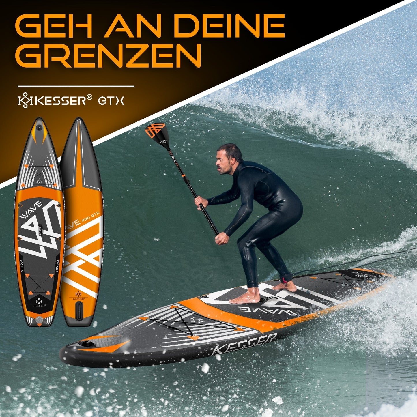KESSER® SUP Board Set GTX Mit Sitz Stand up Paddle Aufblasbar Surfboard Paddling