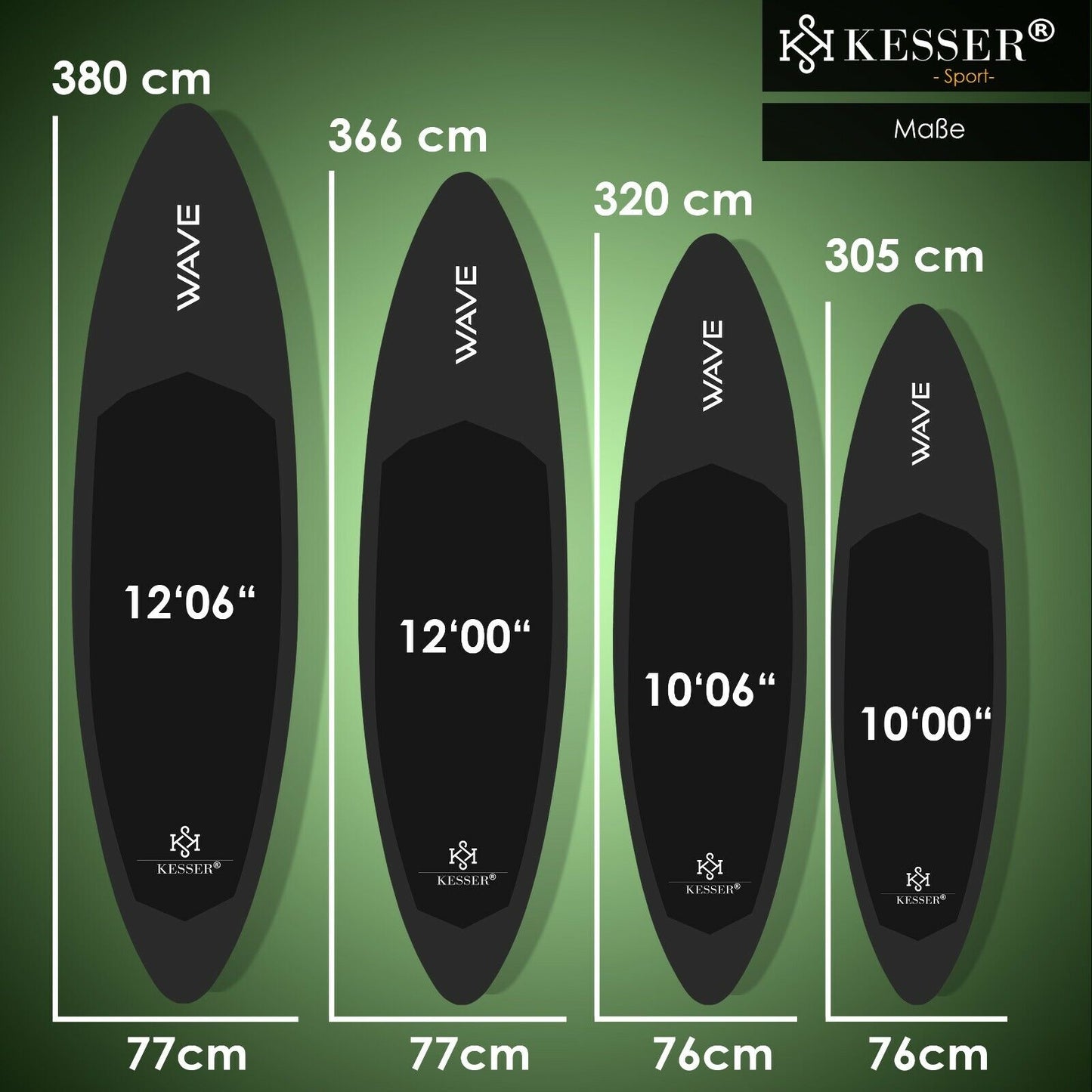 KESSER® SUP Board Set Stand up Paddle Aufblasbar Sichtfenster Surfboard Paddling