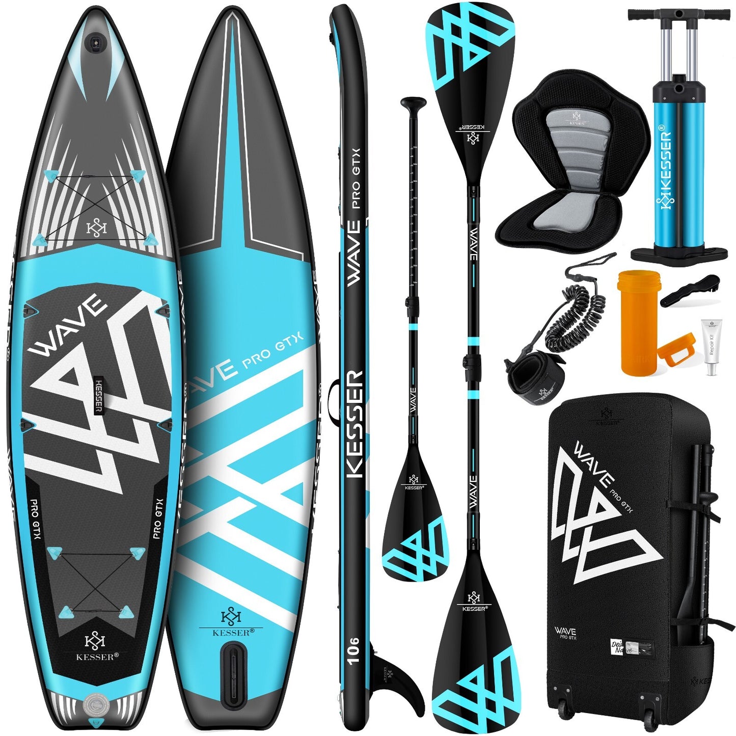 KESSER® SUP Board Set GTX Mit Sitz Stand up Paddle Aufblasbar Surfboard Paddling