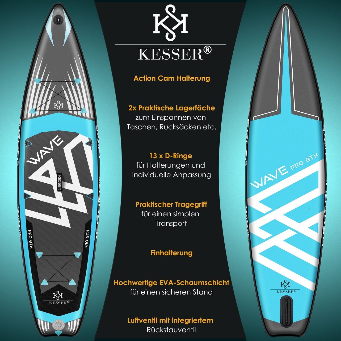 KESSER® SUP Board Set GTX Mit Sitz Stand up Paddle Aufblasbar Surfboard Paddling