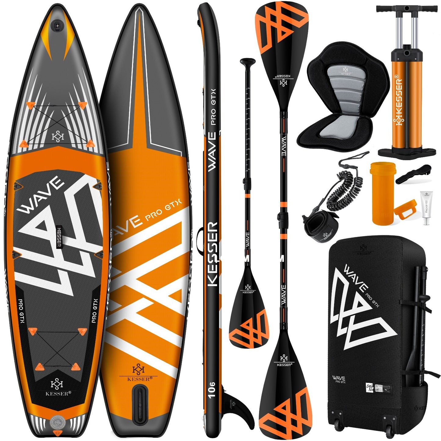 KESSER® SUP Board Set GTX Mit Sitz Stand up Paddle Aufblasbar Surfboard Paddling