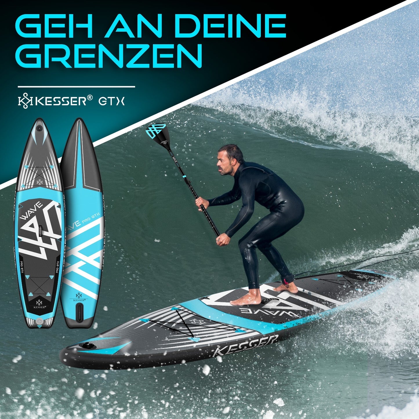 KESSER® SUP Board Set GTX Mit Sitz Stand up Paddle Aufblasbar Surfboard Paddling