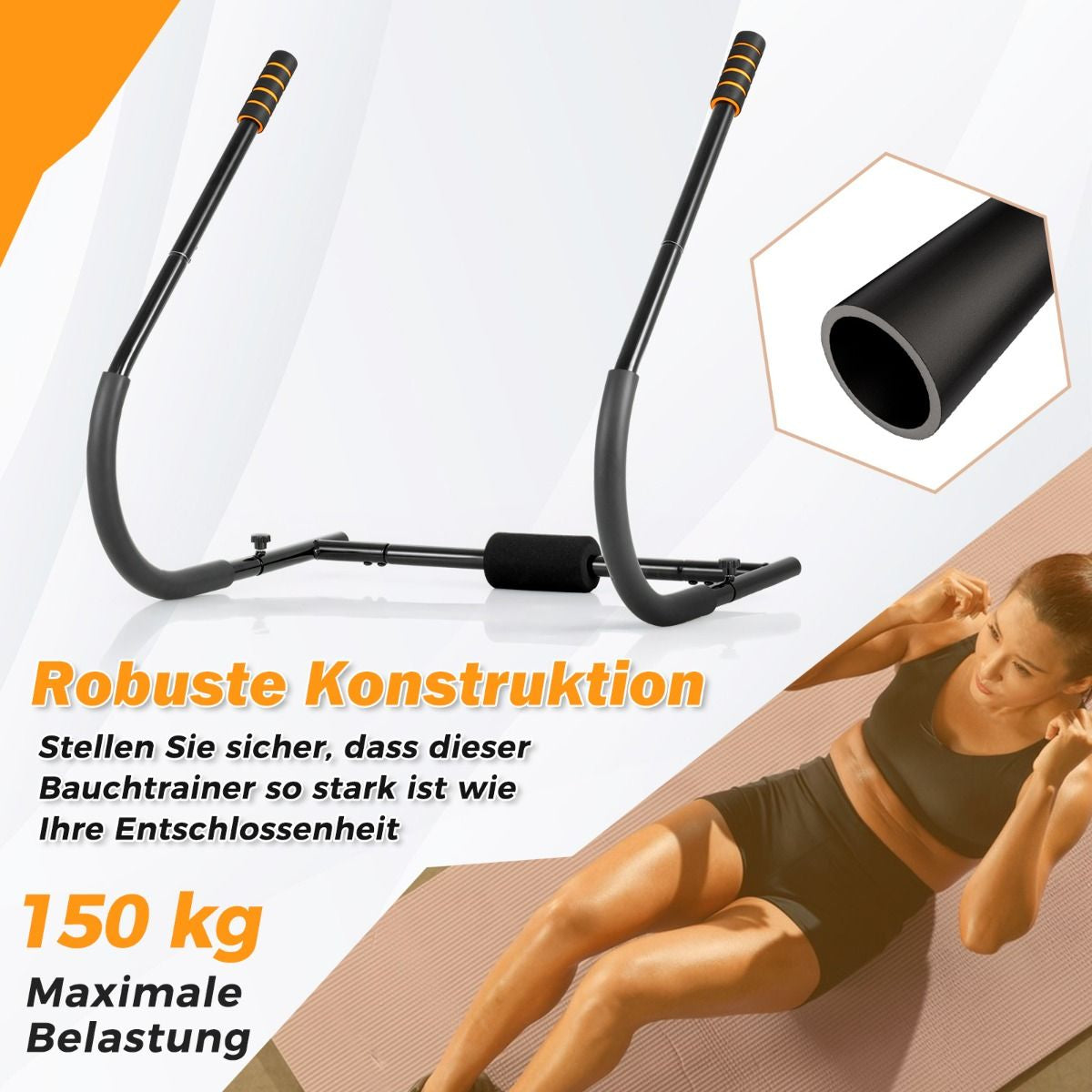 Bauchtrainer Mit Gepolsterter Kopfstütze Klappbarer AB Trainer Bauchmuskeltrainer Bauch Trainingsgerät