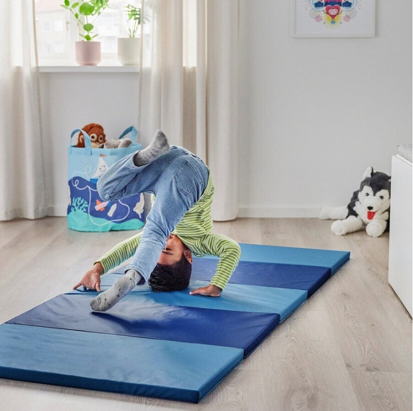 IKEA PLUFSIG Gymnastikmatte Faltbar Turnmatte Bodenmatte Spielematt Yogamatte