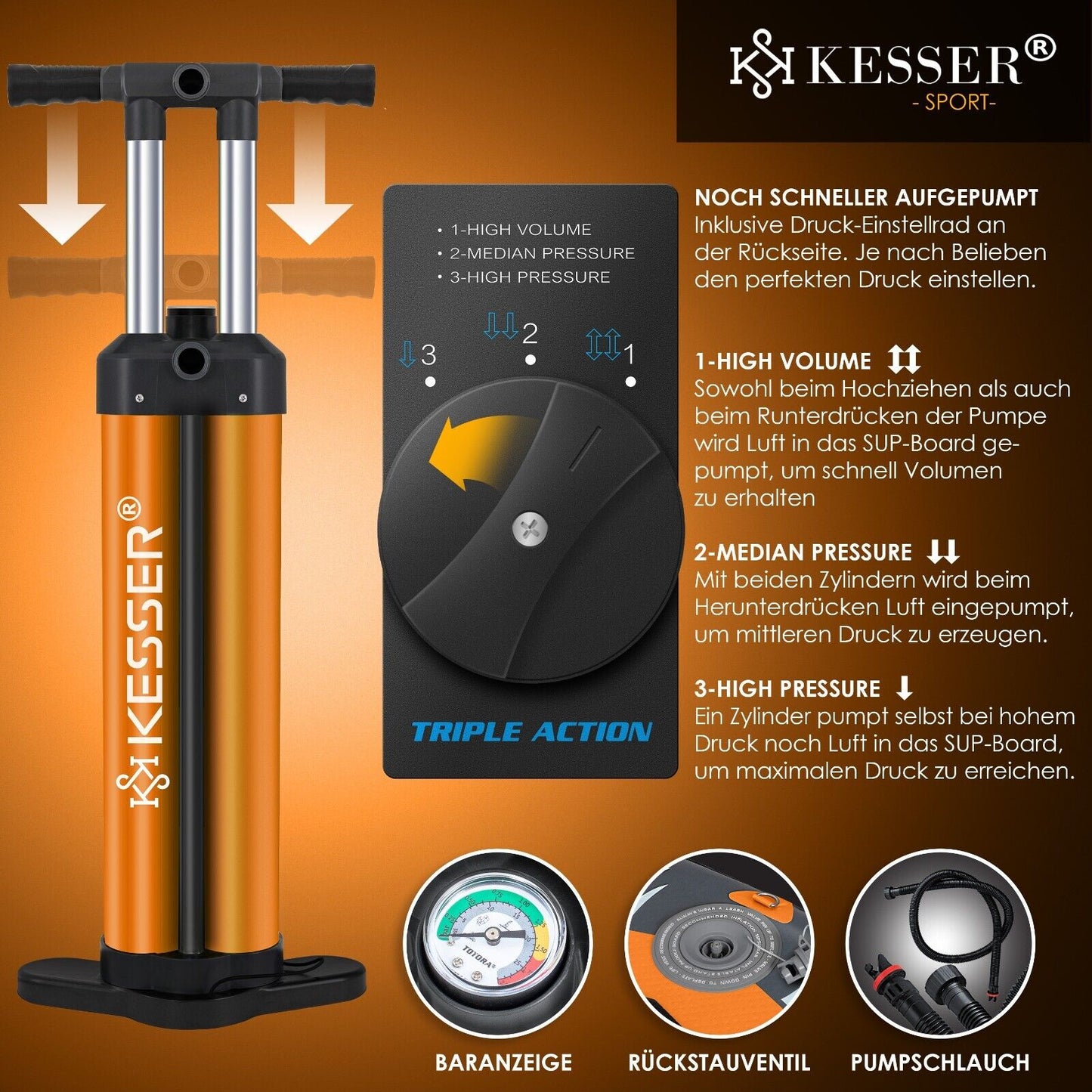 KESSER® SUP Board Set GTX Mit Sitz Stand up Paddle Aufblasbar Surfboard Paddling