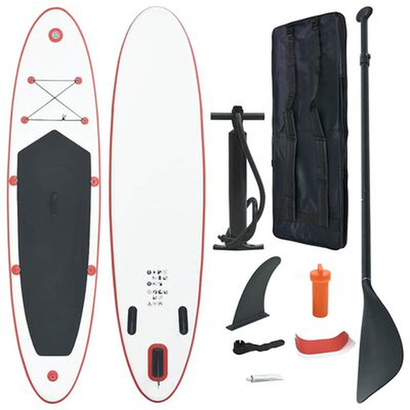 Aufblasbares Stand up Paddle Board Set Schwarz Und Weiß