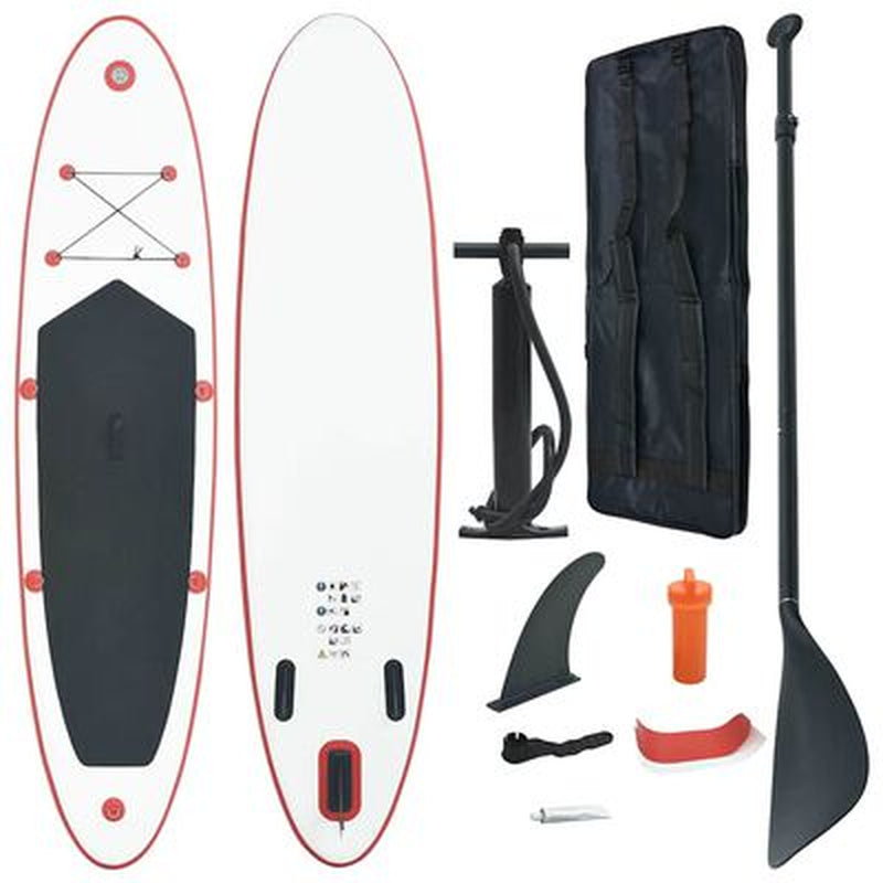 Aufblasbares Stand up Paddle Board Set Schwarz Und Weiß
