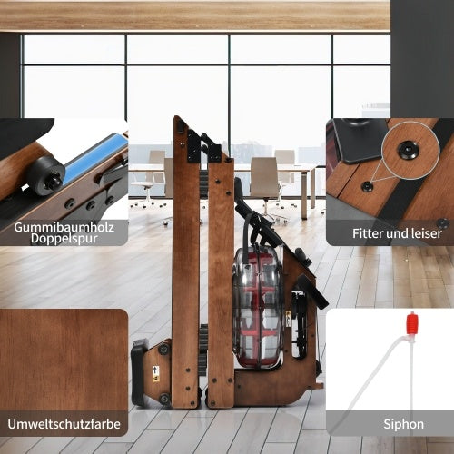 Holzernes Indoor-Heimfitness Rudergerat