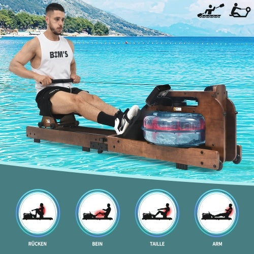 Holzernes Indoor-Heimfitness Rudergerat
