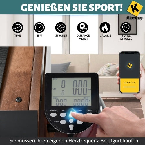 Holzernes Indoor-Heimfitness Rudergerat