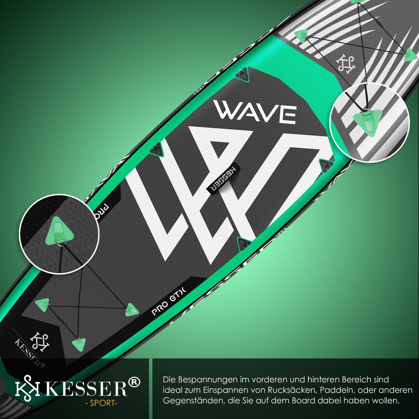 KESSER® SUP Board Set GTX Mit Sitz Stand up Paddle Aufblasbar Surfboard Paddling