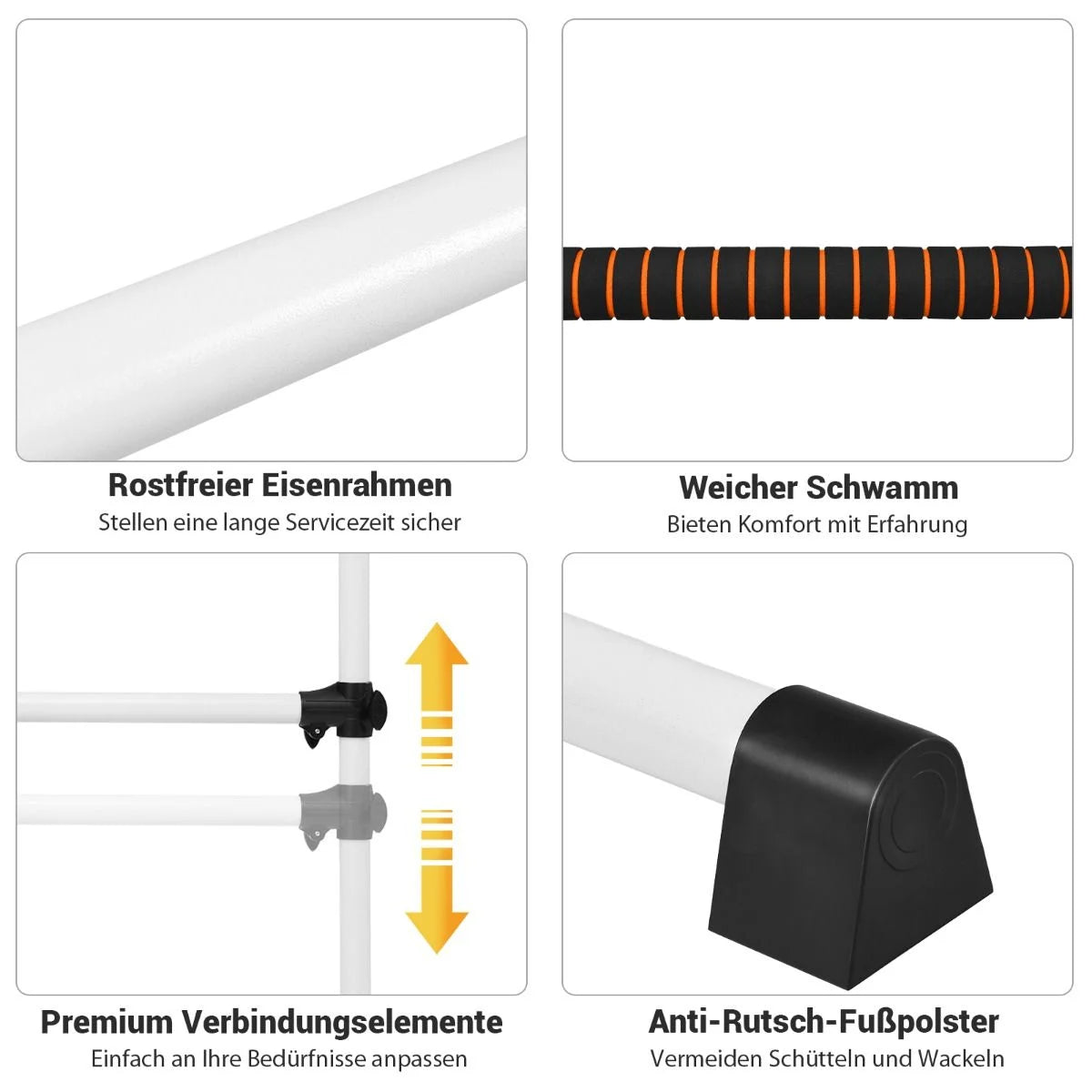Ballet-Bar Ballettstange Ballett/Stretch Barre Höhenverstellbar Mobil 123 X 71 X 119CM